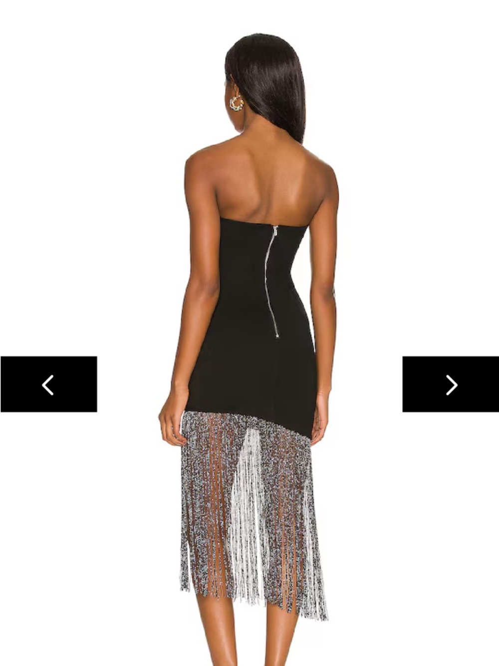 Superdown Cleo Strapless Fringe Dress S - Picture 2 of 10